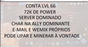 Conta Mir4 SA81 LVL 66 - 72K de Power + Server dominado