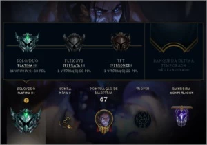 Conta lol Platina III 60+ pdl (Conta nova com MMR alto) - League of Legends