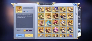 Thanatos, Perséfone, Deusa Athena e Sasha. Conta LV 40, muit - Saint Seiya Awakening SSA