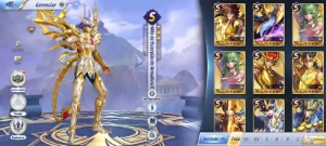 Thanatos, Perséfone, Deusa Athena e Sasha. Conta LV 40, muit - Saint Seiya Awakening SSA