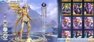 Thanatos, Perséfone, Deusa Athena e Sasha. Conta LV 40, muit - Saint Seiya Awakening SSA