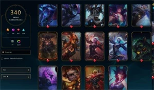 CONTA MESTRE LOL* TODOS CAMPEÕES /362 skins. - League of Legends