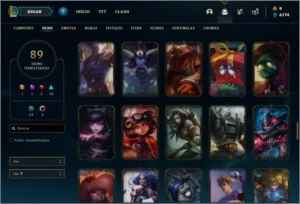 Conta ouro 1 com 130 champs e 89 skins - League of Legends LOL