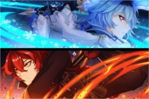 Conta Eula + Diluc AR10 - Genshin Impact