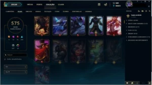 Conta LOL 575 skins todos os campeões. - League of Legends