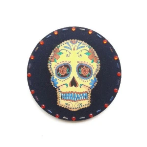 Quadrinho Veludo Caveira Mexicana 2 - Artesanato e Personalizados
