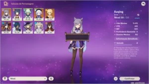 conta AR 27, com keking, qiqi e mona - Genshin Impact