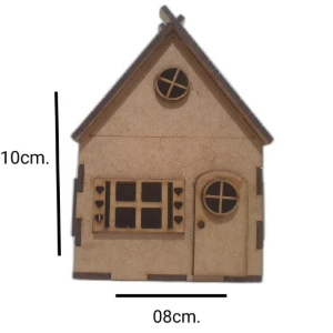 Mini Casinha MDF, diorama 10x8cm mod 1 - Artesanato e Personalizados