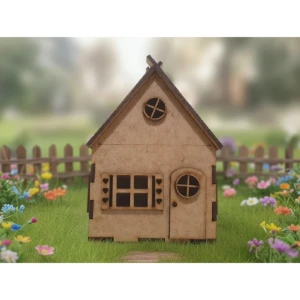 Mini Casinha MDF, diorama 10x8cm mod 1