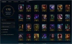 Conta Platina 1 - 61 Champs - 12 Skins - League of Legends LOL