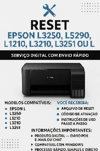 🛠️ Reset Epson L3250, L5290, L1210, L3210, L3251 ou L3260 - Softwares e Licenças