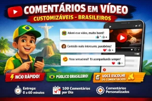 Comentários Personalizados em Vídeo - Brasileiros 🇧🇷 - Redes Sociais