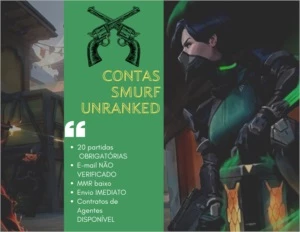CONTAS SMURF UNRANKED - PRONTAS PARA O COMPETITIVO - Valorant
