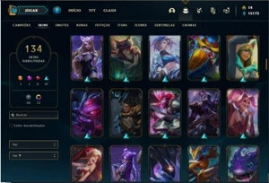 Conta prata 2 com 114 Champs e 134 Skins ( MAIN ADC ) - League of Legends LOL