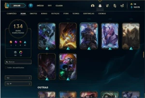Conta prata 2 com 114 Champs e 134 Skins ( MAIN ADC ) - League of Legends LOL