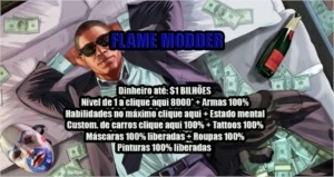 MODDER GTA V ONLINE - 1 BILHÃO+LVL+ ROUPAS, TATOOS, ETC