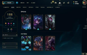 Conta Lol 189 Skin Todos Champions, 300K Ea, 2K De Rp Lv 417 - League of Legends