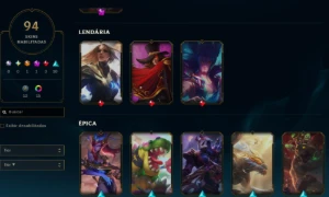 [Entrega Automática] Lol Prata, 94 Skins, Skins Ultimate, Mí - League of Legends