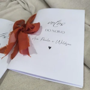 Par de Cadernos de Votos Personalizados - Artesanato e Personalizados