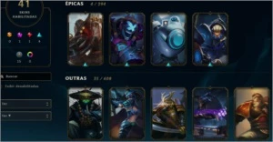 CONTA LOL GOLD2 105 CHAMPS 41 SKINS - League of Legends