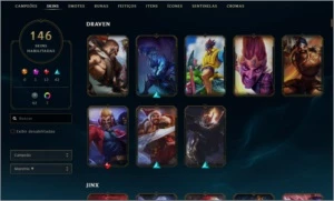 CONTA DIAMANTE 3 WINRATE ABSURDO, MUITAS SKINS - League of Legends LOL