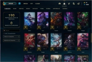 Conta ouro 2 com 32 skins e 58 champs - League of Legends LOL