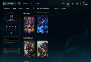 Conta ferro 2 com 47 Champs e 19 Skins + 2 Miticas - League of Legends LOL