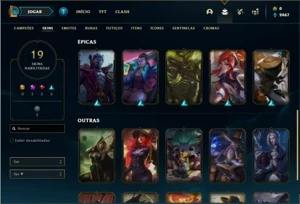 Conta ferro 2 com 47 Champs e 19 Skins + 2 Miticas - League of Legends LOL