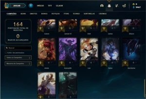 Conta ferro 2 com 47 Champs e 19 Skins + 2 Miticas - League of Legends LOL