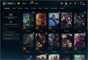 Conta platina 4 com 6 skins e 29 champs - League of Legends LOL