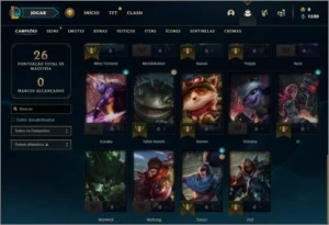 Conta platina 4 com 6 skins e 29 champs - League of Legends LOL