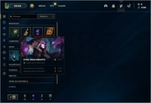 Conta platina 4 com 6 skins e 29 champs - League of Legends LOL