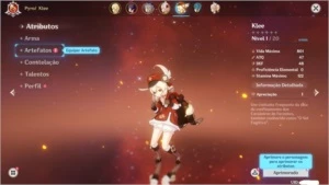Genshin impact conta com Klee+Noelle+xingqiu+Barbara