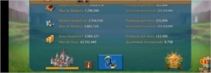 CONTA LORDS MOBILE COM ELITE E LOJA