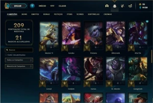 Conta prata 4 com 70 Champs e 30 Skins + 2 Fragmentos - League of Legends LOL
