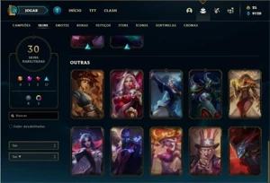 Conta prata 4 com 70 Champs e 30 Skins + 2 Fragmentos - League of Legends LOL