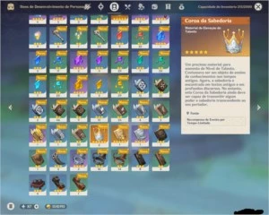 Conta AR 47 Venti, Diluc, Ganyu e Zhongli 5 estrelas - Genshin Impact