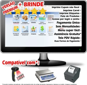 Sistema P/ Loja, Controle De Estoque, Pdv, Caixa, Vendas - Softwares e Licenças