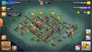 Conta clash of clans cv 11 quase full e com skins nos herois