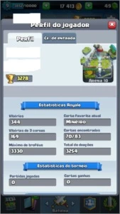 MELHOR PREÇO:  CONTA CLASH ROYALE 3 LENDÁRIAS LVL 9