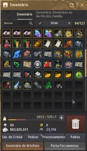 Email, Lv 61, Barraca cash, Kit REROLL, T.Nome familia e+ - Black Desert