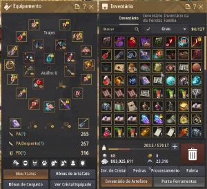 Email, Lv 61, Barraca cash, Kit REROLL, T.Nome familia e+ - Black Desert