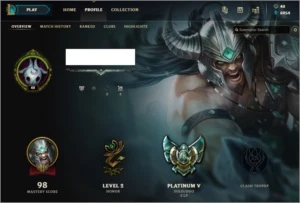 CONTA PLATINA 5 - League of Legends LOL