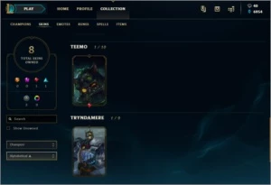 CONTA PLATINA 5 - League of Legends LOL