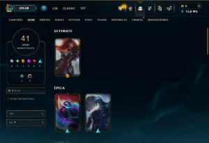 Platina 1 com 40 Champs e 41 Skins - League of Legends LOL