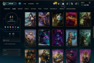 Platina 1 com 40 Champs e 41 Skins - League of Legends LOL