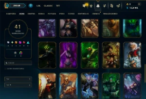 Platina 1 com 40 Champs e 41 Skins - League of Legends LOL