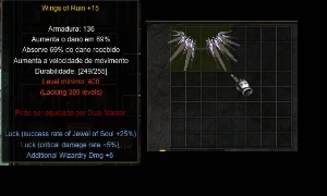 Megamu - Wings-Of-Ruin +15 - Mg - MU Online