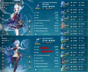 CONTA AR 60 - 21 Personagens 5* e 9 Armas 5* Genshin Impact
