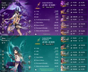 CONTA AR 60 - 21 Personagens 5* e 9 Armas 5* Genshin Impact